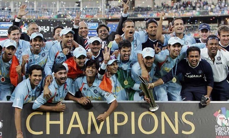 Cricket team with T20 World Cup