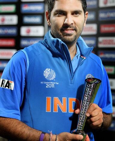 Yuvraj Singh with trophy